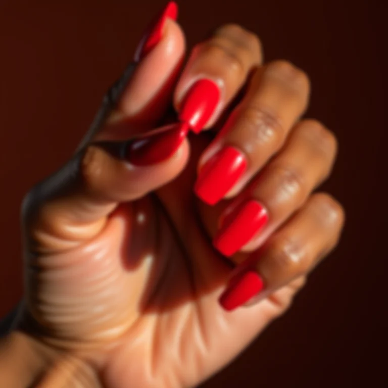 Diferentes tons de vermelho para unhas