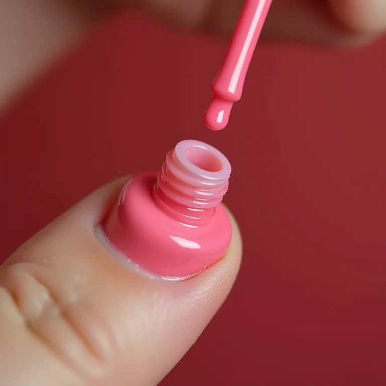 Diluindo esmalte com moderação.