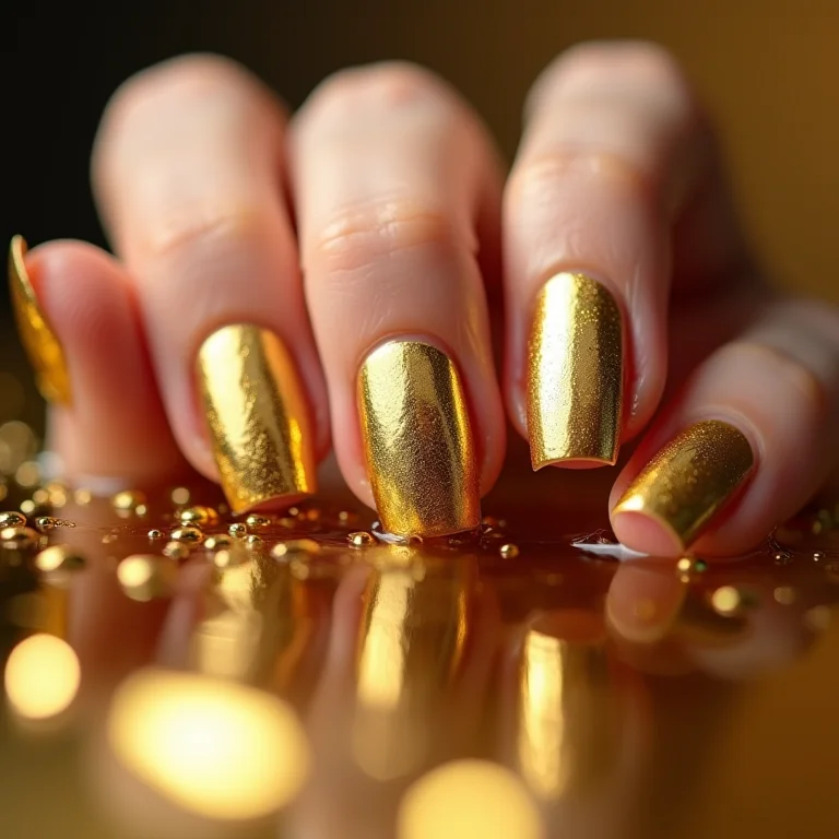 Durabilidade da folha de ouro nas unhas