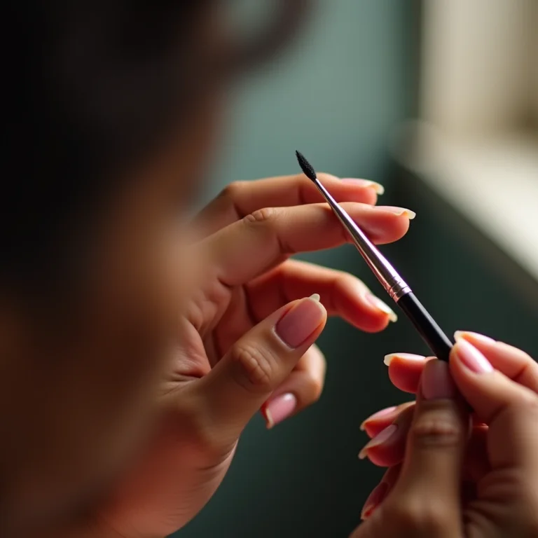 Efeito esfumado nas unhas com pincel de esfumar