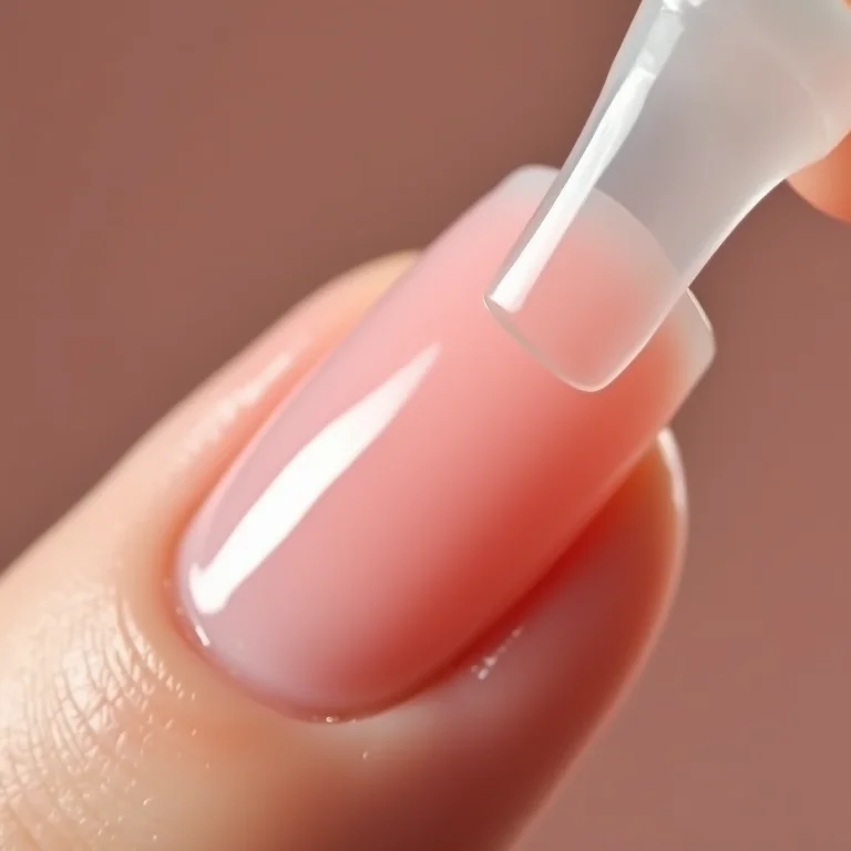 Encapsulamento da francesinha com gel transparente