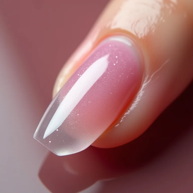 Encapsulamento parcial em unhas de gel.