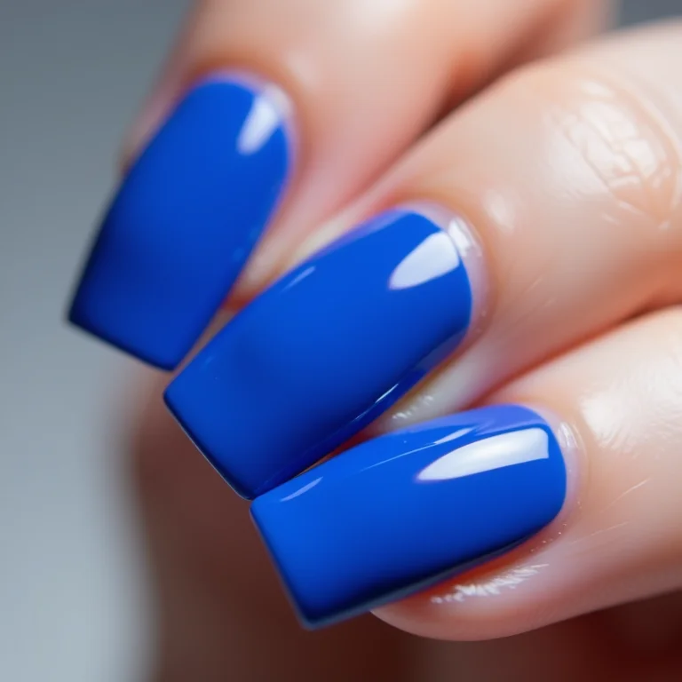 Esmalte azul royal com brilho e durabilidade
