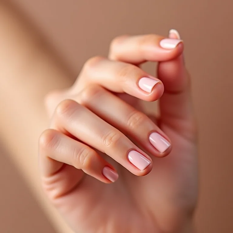 Esmalte claro em pele morena