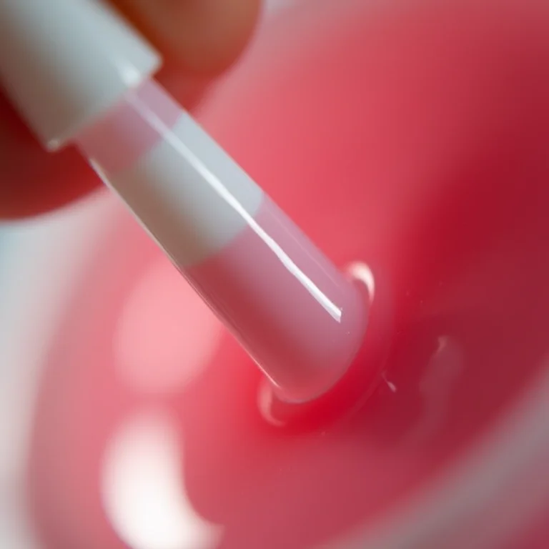 Esmalte comum sobre gel feito com molde F1