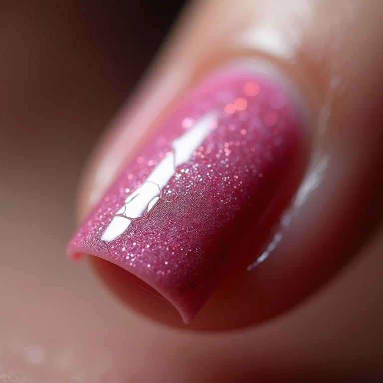 Esmalte craquelado sem aplicação de base.