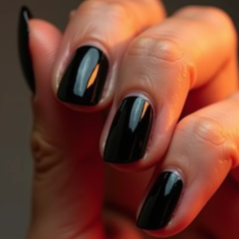 Esmalte escuro em pele morena