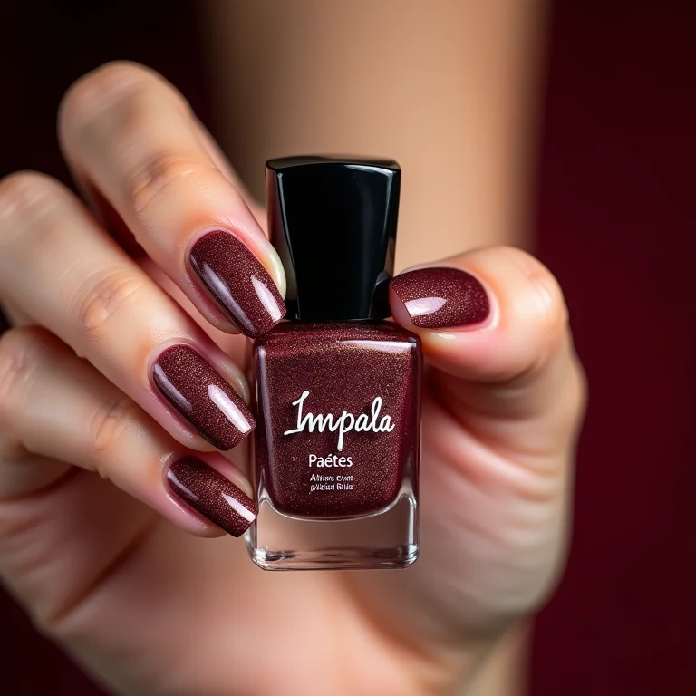 Esmalte glitter Paetês da Impala em detalhe macro