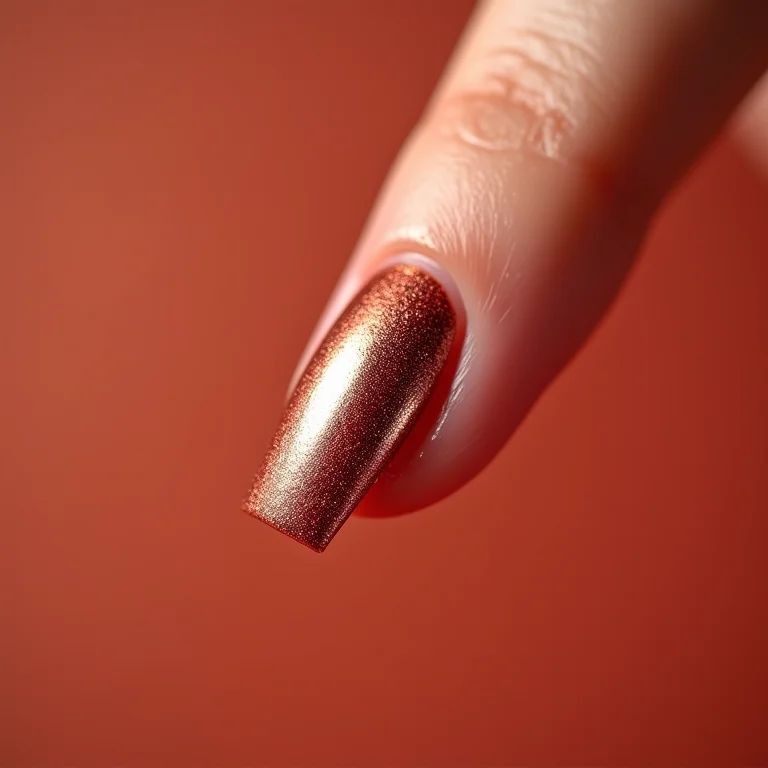 Esmalte metalizado em pele morena