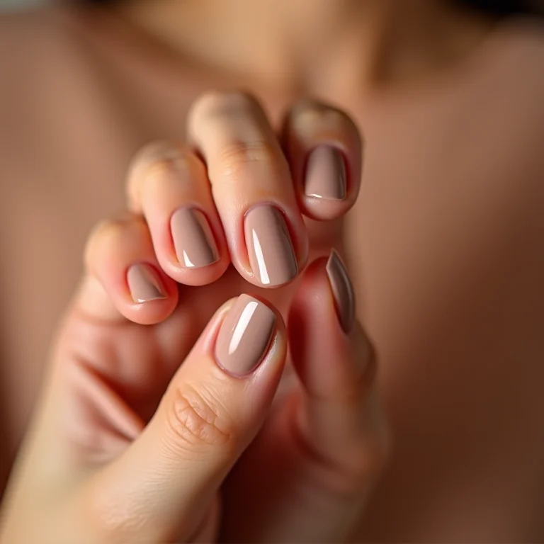 Esmalte nude com acabamento fosco e brilhante