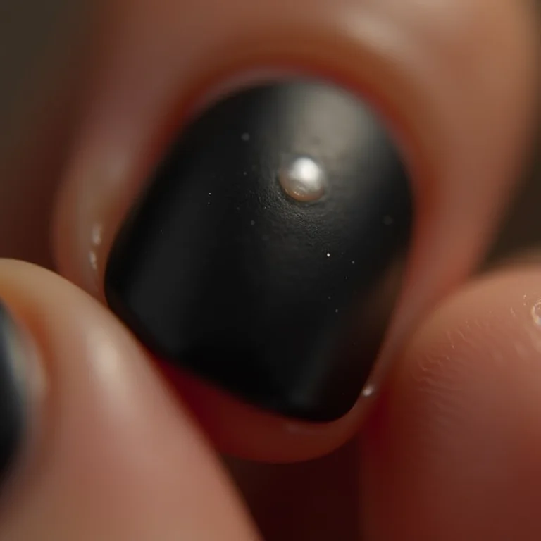 Esmalte preto fosco com brilho