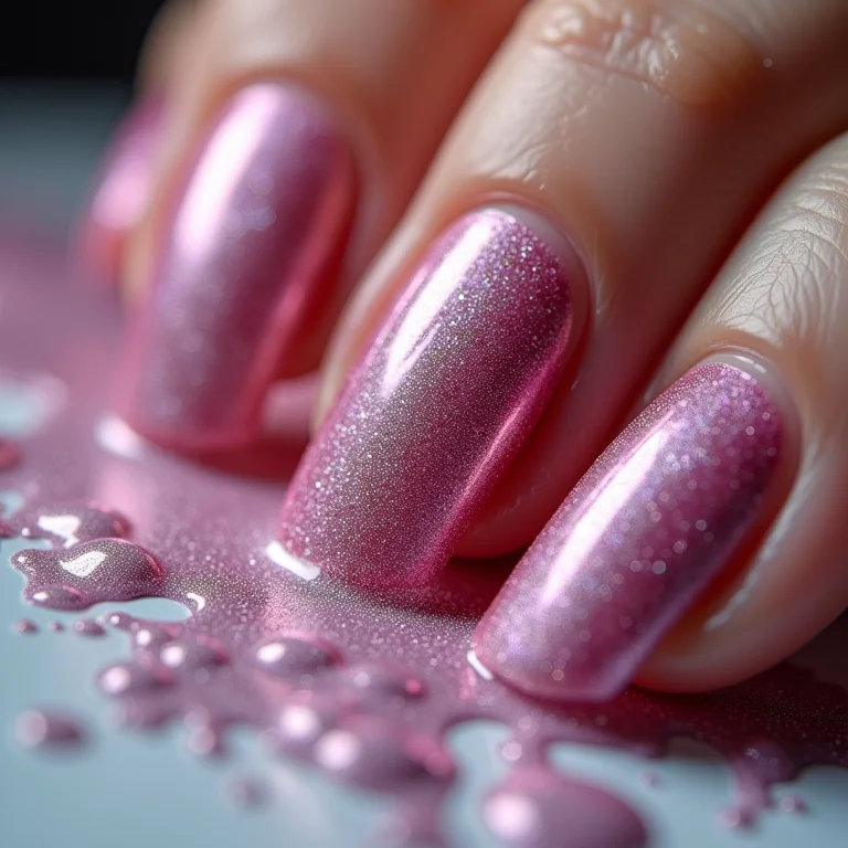 Esmalte reagindo devido a produtos incompatíveis.