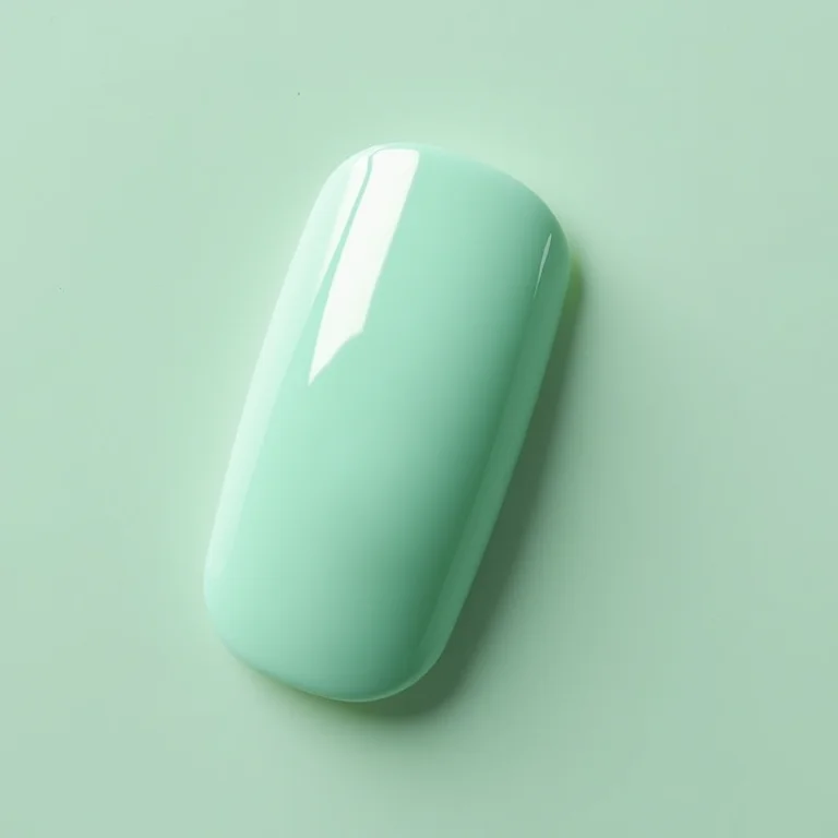 Esmalte verde água com brilho elegante