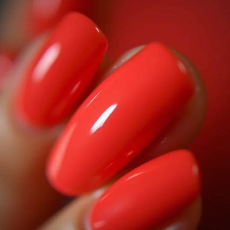 Esmalte vermelho cremoso com acabamento impecável