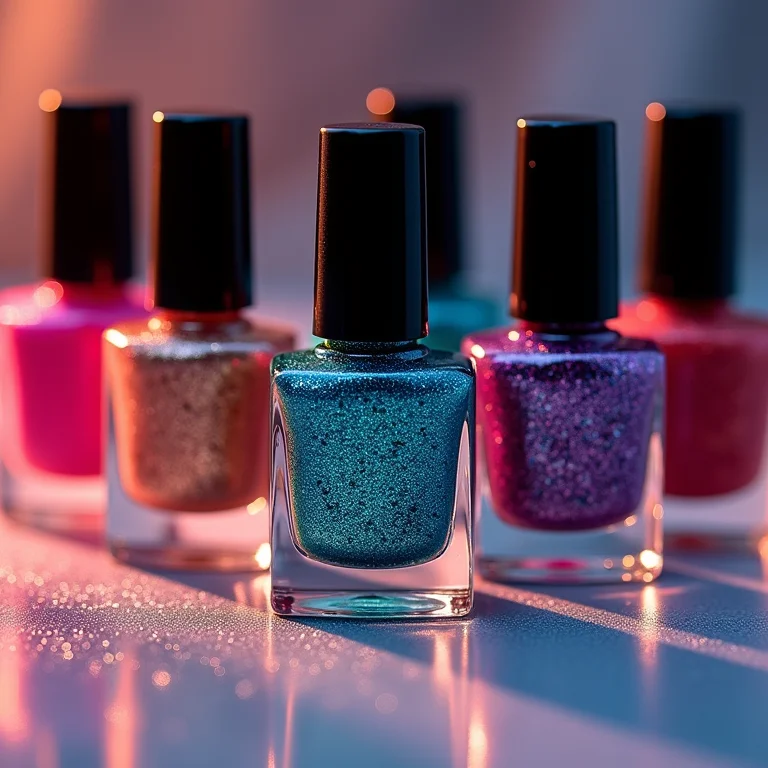 Esmaltes com glitter incorporado
