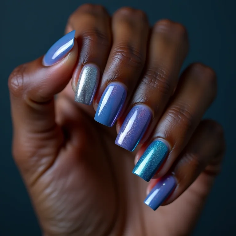 Esmaltes de tons frios para pele negra.