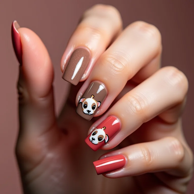 Esmaltes Impala com decoração de cachorrinho