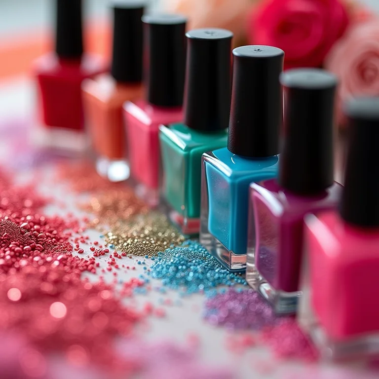 Esmaltes separados por cor e tipo