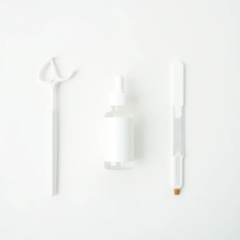 Ferramentas de manicure e antisséptico