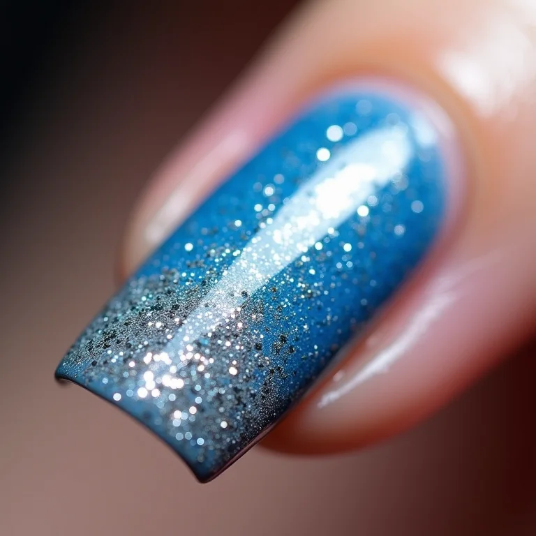 Filha única azul com glitter