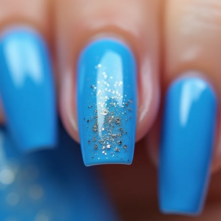 Filha única azul com glitter