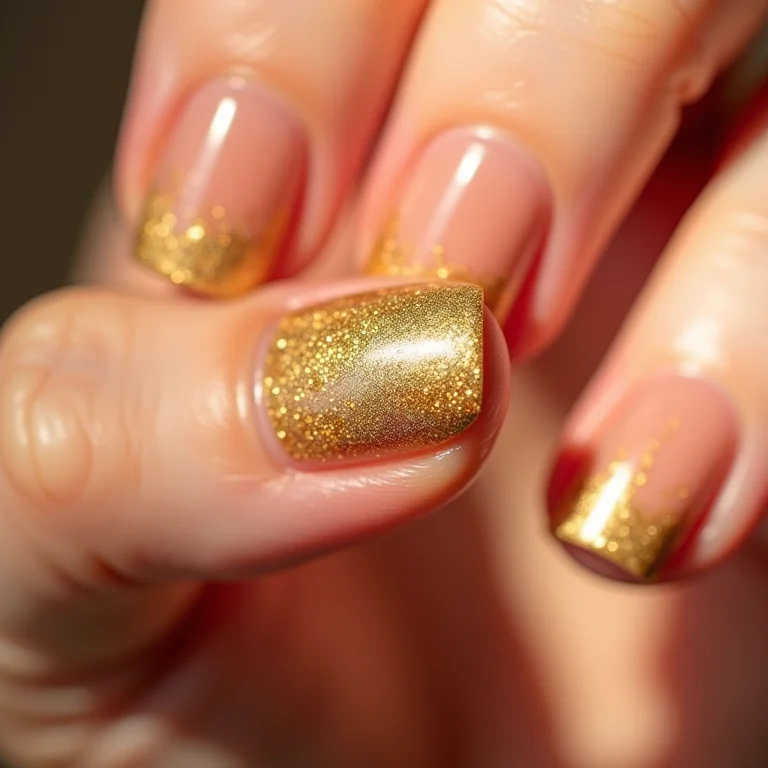 Filha única com glitter dourado
