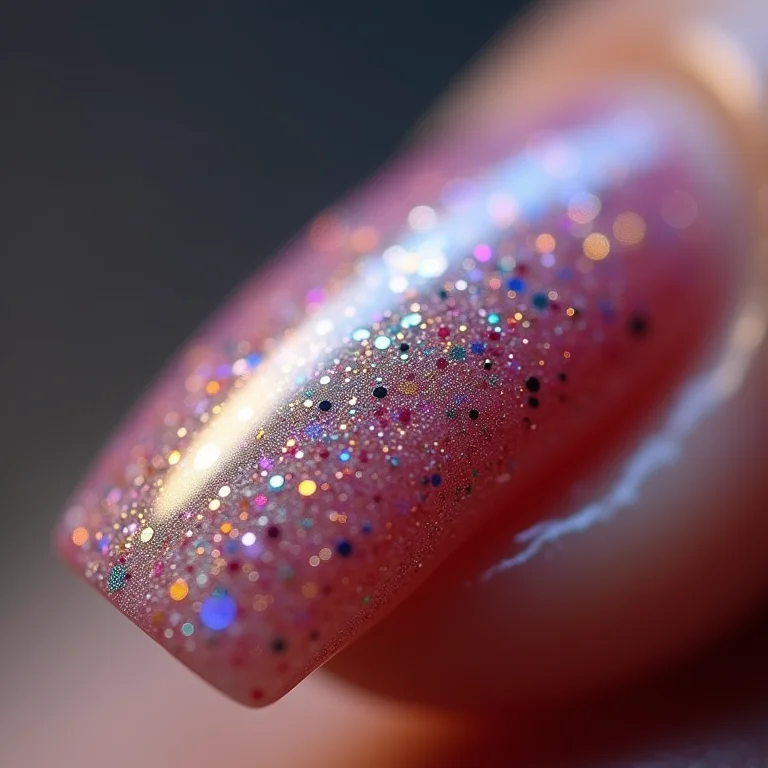 Filha única com glitter iridescente