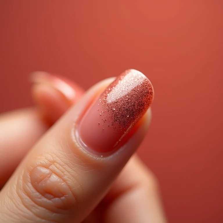 Filha única com glitter rosé