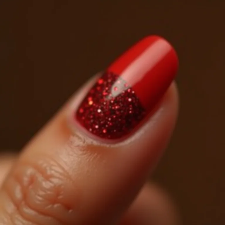Filha única com glitter vermelho