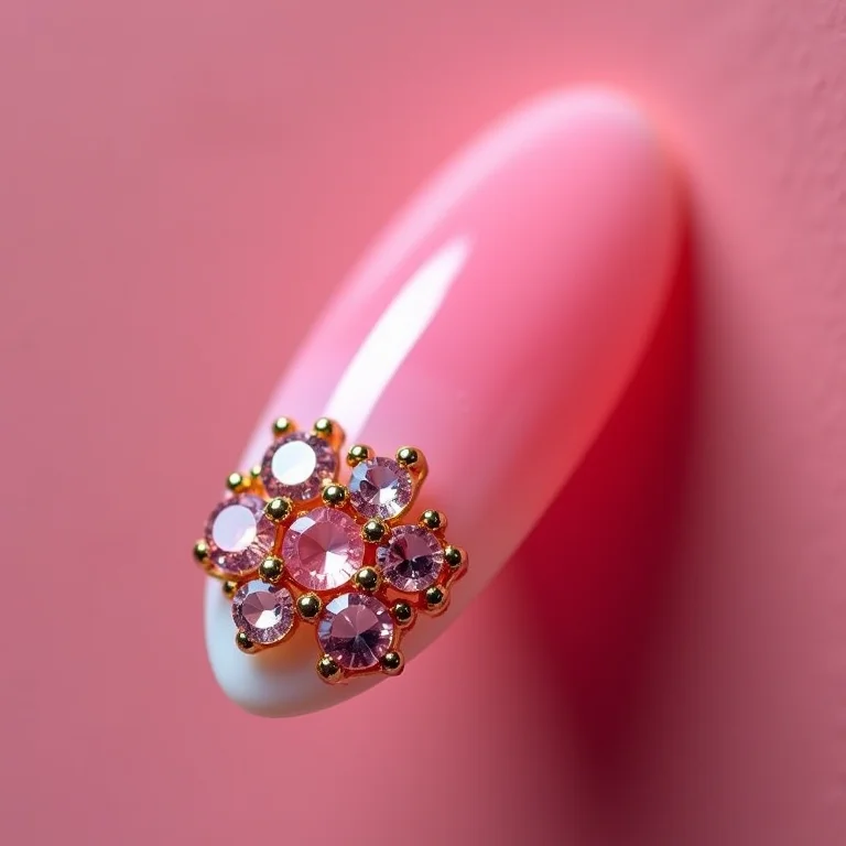 Filha única com pedraria rosa