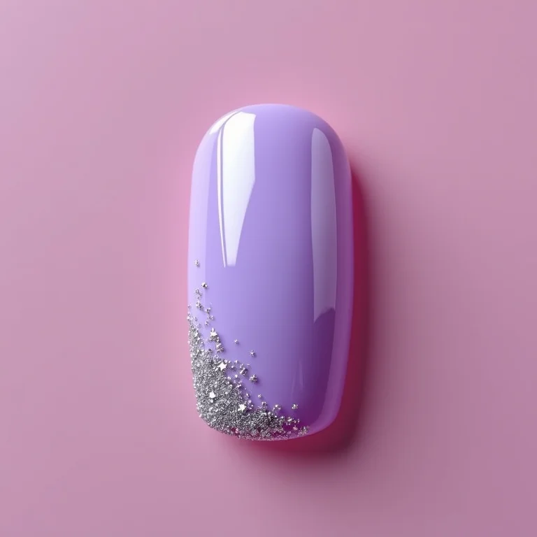 Filha única lilás com glitter prata