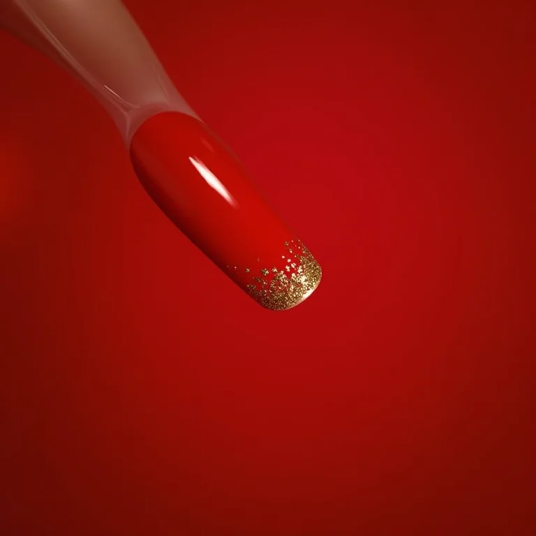 Filha única vermelha com glitter dourado