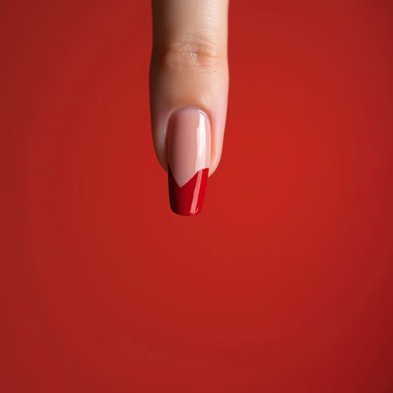 Filha única vermelha em mão elegante