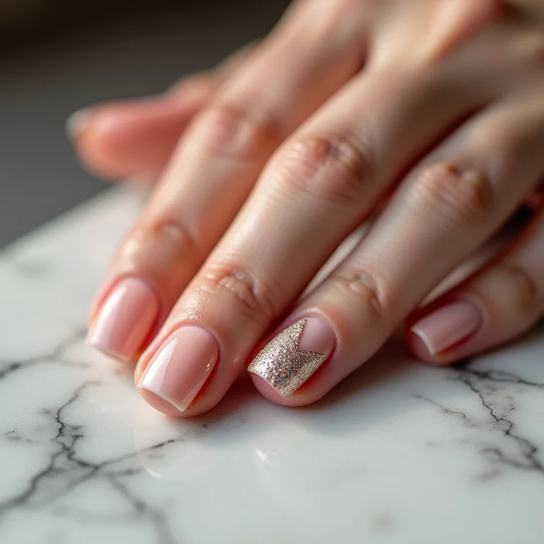 Filho único decorado com encapsulamento em unhas de gel.