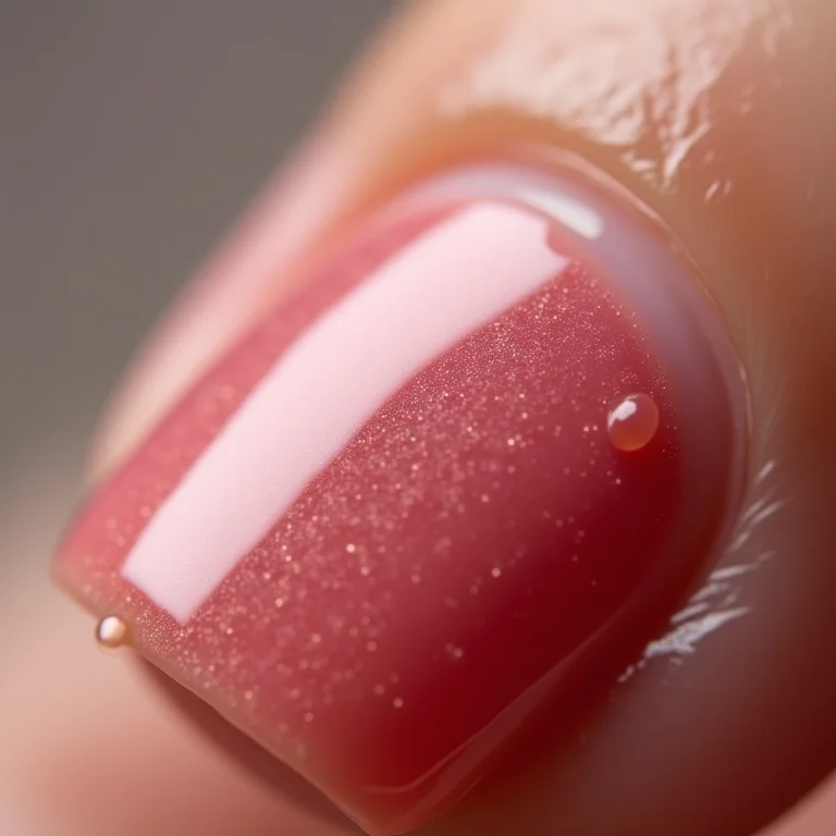 Fotografia macro extrema de unha danificada após remoção inadequada de gel.