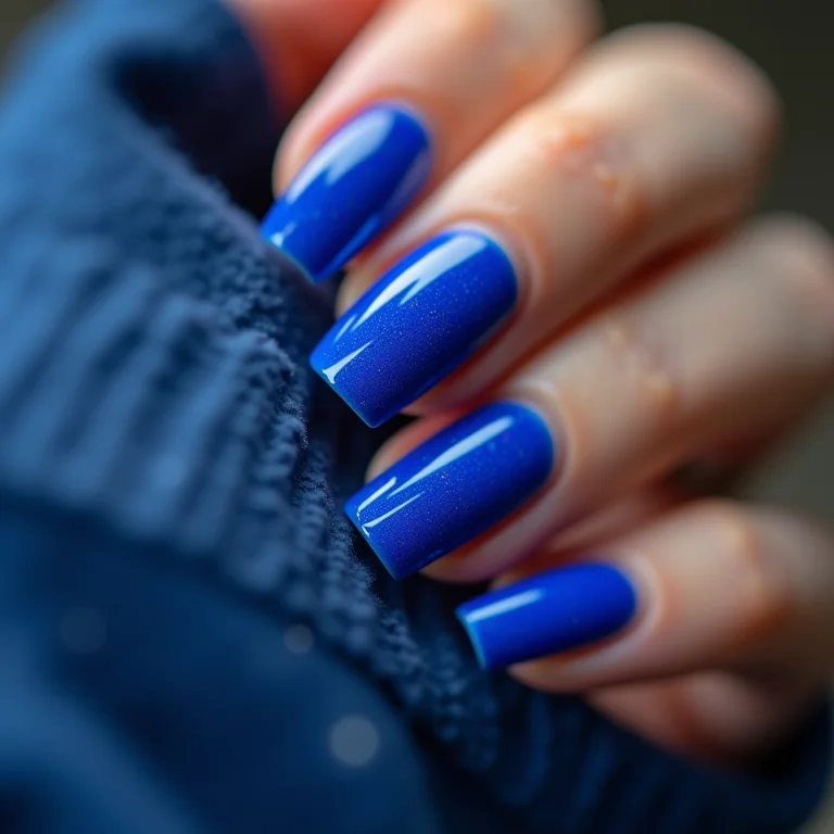 Francesinha azul royal em close-up