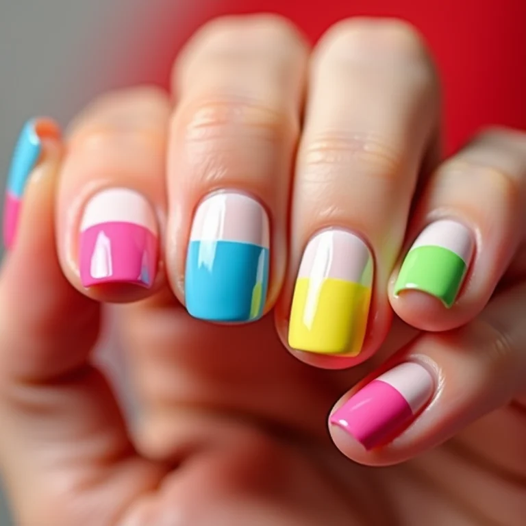 Francesinha colorida em close-up.