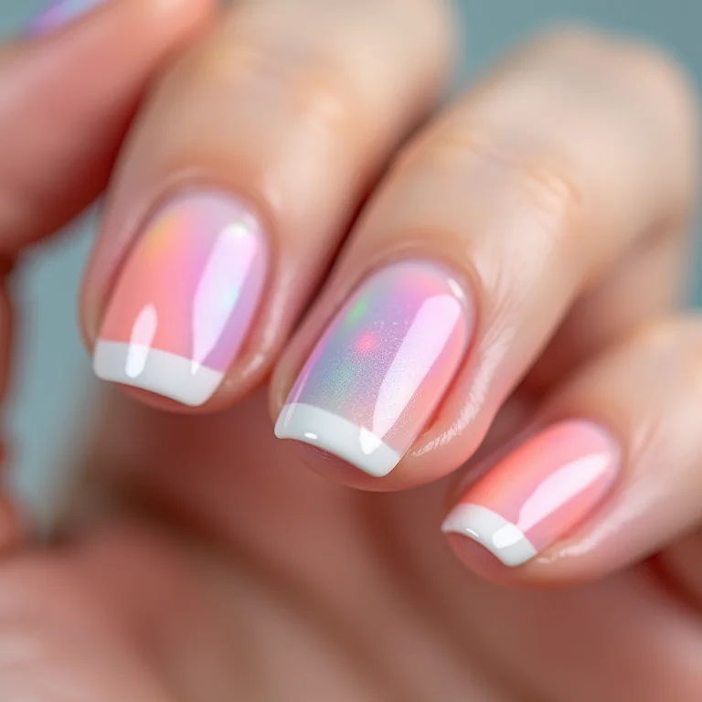 Francesinha colorida em unhas de gel