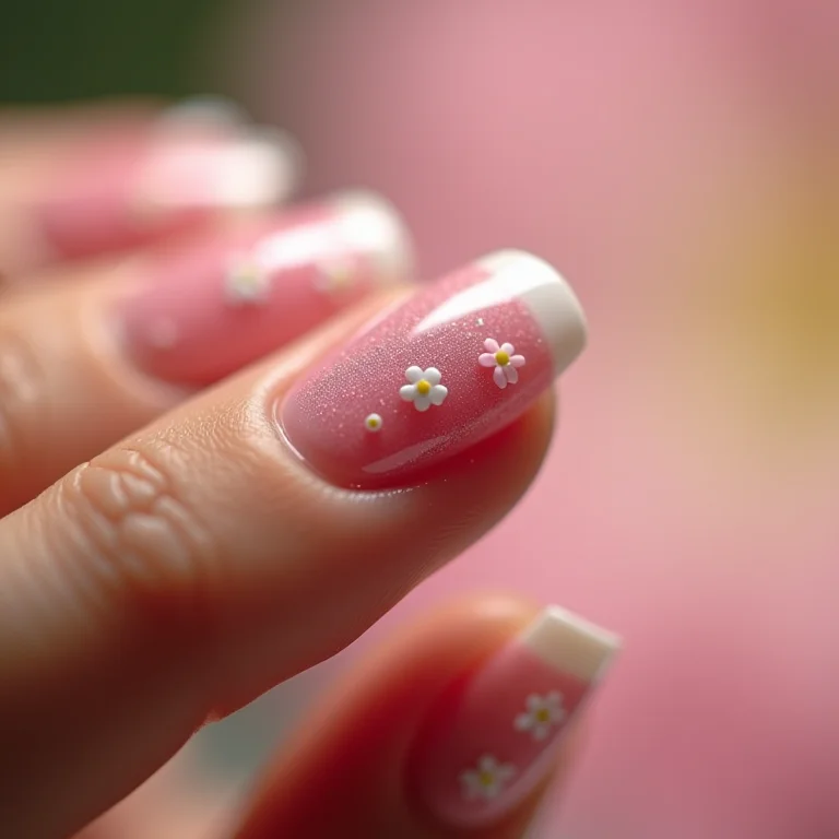 Francesinha com adesivos florais