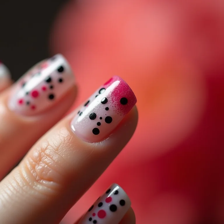 Francesinha com bolinhas em diversas cores.