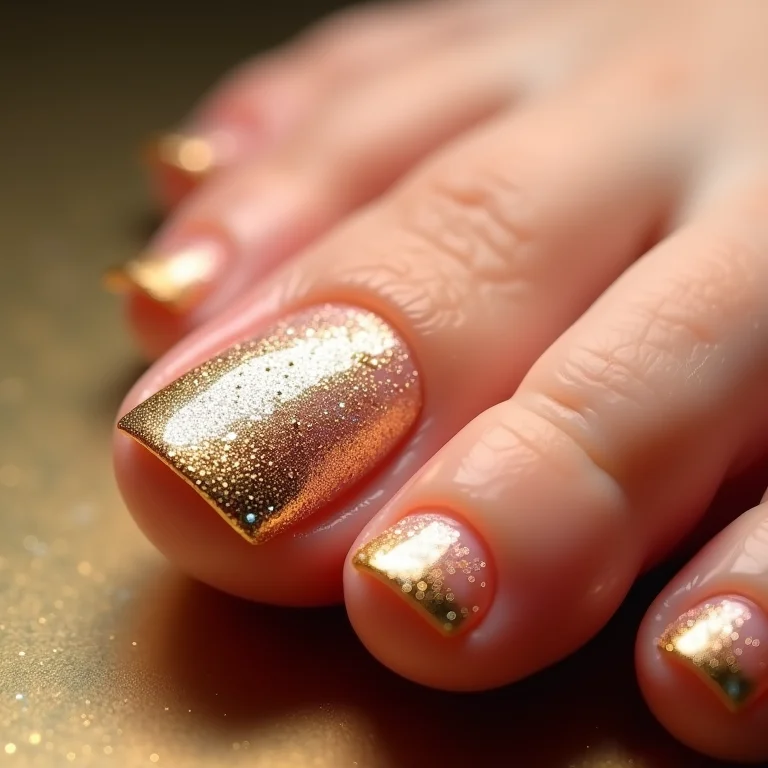 Francesinha com glitter nos pés