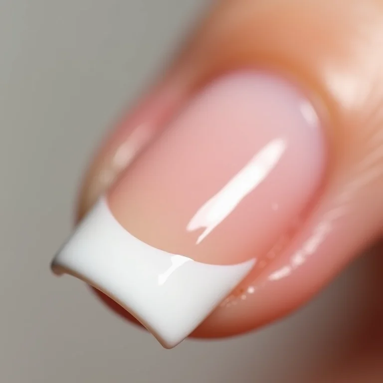 Francesinha invertida com linha branca na cutícula