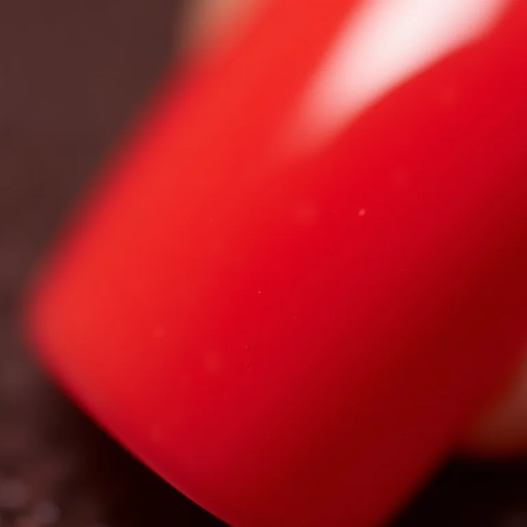 Francesinha invertida em unha de gel vermelha