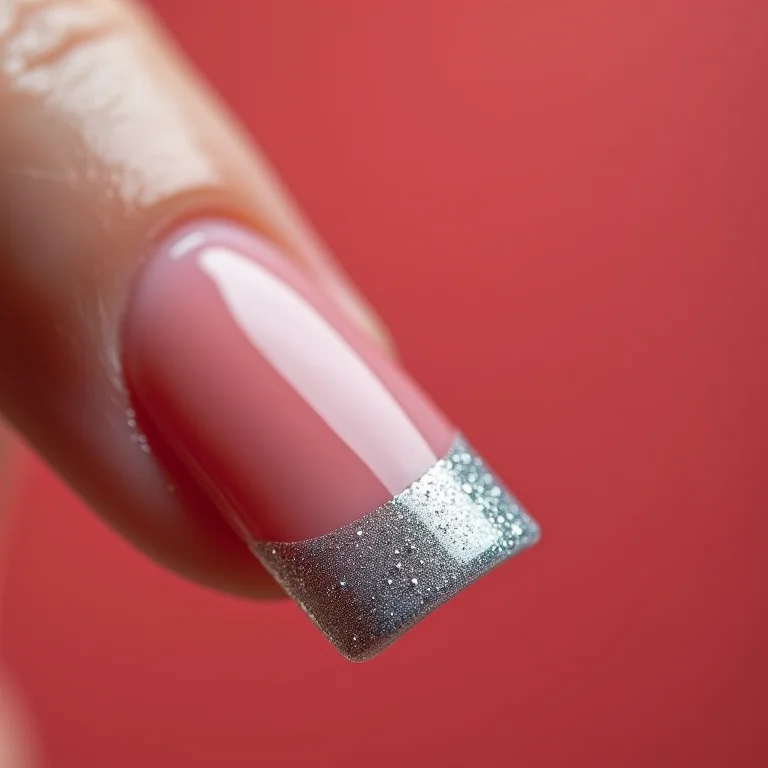 Francesinha moderna com glitter prata.