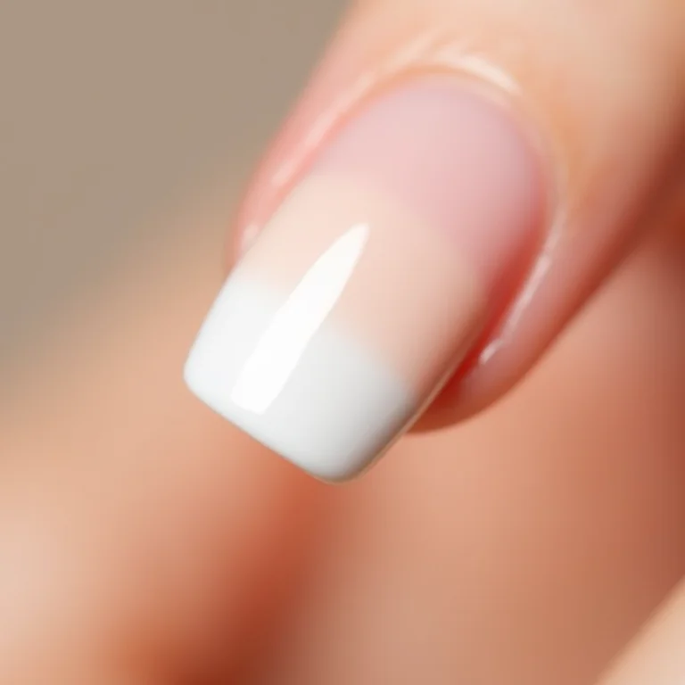 Francesinha ombré branca suave e delicada