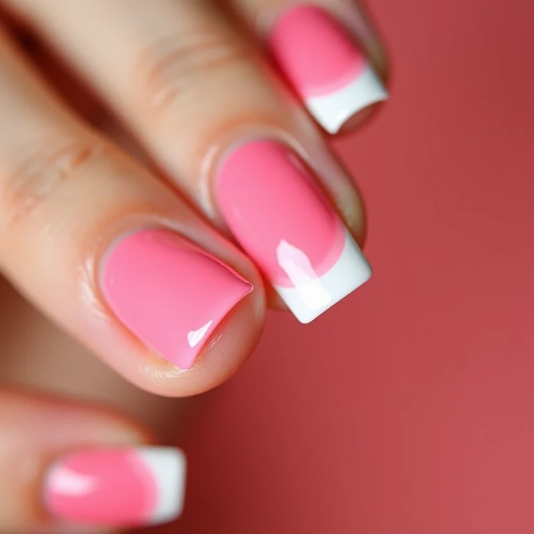 Francesinha rosa com borda branca