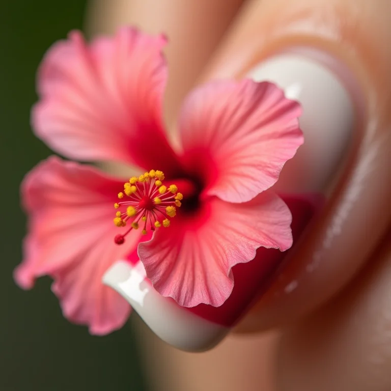 Francesinha tropical com flores de hibisco