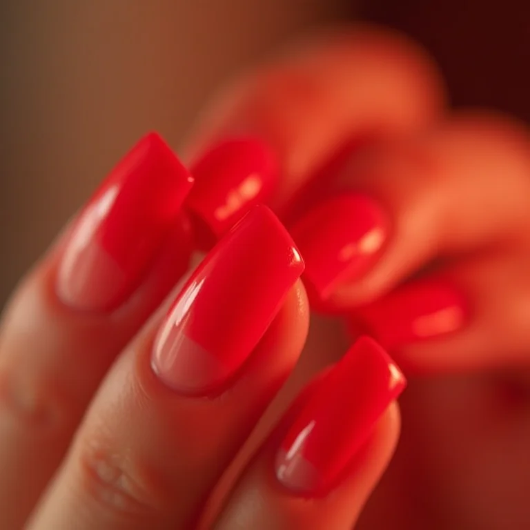 Francesinha vermelha em unhas