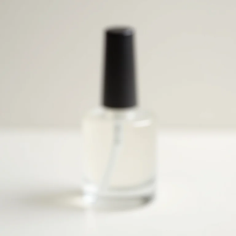 Frasco de base incolor para unhas.
