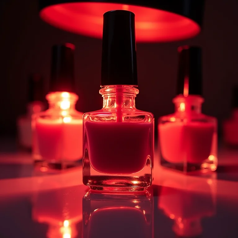 Frascos de esmalte expostos ao calor.